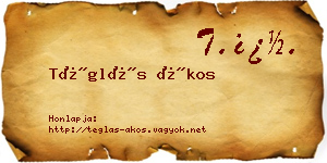 Téglás Ákos névjegykártya